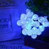 Strängar LED Solar Bubble Ball String Light 5m 6.5m 7m 12m 22m 20/30/50/100/200ed Crystal Waterproof IP67 Outdoor Christmul Decor