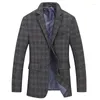 Costumes pour hommes Casual Plaid Blazer Jacket Plus Size Fashion Business Wedding Coats Haute Qualité Printemps Automne Vêtements 6XL 7XL 8XL