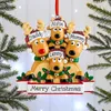 Decoraciones navideñas PVC Elk Tree Colgante Colgante DIY Nombre Wishes Deer Ornament para el año del hogar