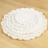 Tafelmatten 100 stcs multi sizs ronde papier kanten vintage onderzetters doilies wit decoratieve placemats bruiloft ambacht decor