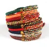 Charm armband trendiga handgjorda fl￤tade armband metalllegering p￤rlor sanskrit armlet m￤n kvinnor internet k￤ndisar braslet justerbart rep