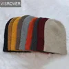 Visrover 9 Colors 2020 New Winter Bonnet للجنسين الصلبة اللون الألباكا الصوف skulli بينز الكشمير النساء الرجال دافئ قبعة wholes2269