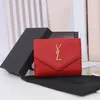 Stylish Genuine Leather Wallets Women Letter Designer Purses Ladies Envelope Purses Pouch Card Holder With Box