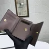 Vintage skórzane portfele w paski w paski torebka zamka torebka unisex mały przenośny uchwyt na kartę z pudełkiem