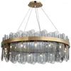 Kroonluchters Noordic Crystal Glass Kroonluchter Creatieve Designer Art Restaurant Keuken Hangende lampen Decor Luminaire slaapkamer Lichtarmaturen