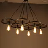 Pendellampor eusolis vintage wiel hanglamp klassisk loft lichten lampor modern belysning lampa lampara colgante avize