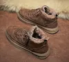 Kış Peluş Kalınlaştırılmış Sıcak Martin Boots Erkek Ayakkabılar Çok Yönlü İş Su Geçirmez Deri Ayakkabılar Erkekler Boot Siyah Kahverengi Boyut 39-44