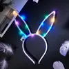 Kinder Erwachsene Bunny Ohrs LED Blinkes Glow Stirnband Hairband Frauen Bar Nachtclub Kleider Dekor Glow Party Supplies RRB15982