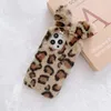 Leopard 3D Ear Ear Abbit Hair Cases for Samsung A53 A73 A33 5G A23 A13 A32 4G A03S S22 Ultra Plus