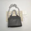 Designer Stella Mccartney Falabella Mini Tote Bag Donna di lusso Nastro metallizzato Nero Tiny Shopping Borsa da donna Borsa a tracolla in pelle con tracolla Walle