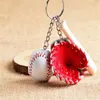 Party Mini Dreiteiliger Baseballhandschuh Holzschläger Schlüsselanhänger Sportwagen Schlüsselanhänger Schlüsselanhänger Geschenk für Mann Frauen