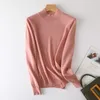 Dames truien Cashmere Sweater Dames Half High Neck Pure lange mouwen pullover vaste kleur losse plus size top