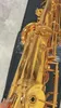 Japan Tenor Saxophone New Golden T-W030 Dubbel f￶rst￤rkning BB Tenor Sax Spela professionellt musikinstrument guld med fall munstycken