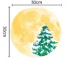 30cm Luminous Moon Halloween Dekoracja świąteczna bałwana Łoś choinka