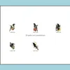 Pinos broches corvo corvo pino de esmal