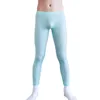 Herrbyxor män manlig elastisk midja stretchig bulge påse leggings solid färg atletisk yoga gym fitness spring bottnar