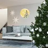 30cm明るい月ハロウィーンクリスマス装飾雪だるまエルククリスマスツリーパーティー装飾子供用部屋の寝室ステッカーPVC