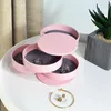 Sieradenzakken 4 lagen roteerbare vrouwen opbergdoos plastic oorring ring ketting cosmetische verpakking accessoire lade voor huis