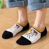 Men's Socks Women Anti-falling Heel Silicone Invisible With Print Anime Shallow Mouth Cartoon For Man Gift