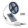 Remsor LED -strip Light RGB 3528 SMD flexibelt band fita 5m 10m 15m banddiode fjärrkontroll