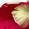 ピローファクトリー卸売カスタムベルベットプリントカバーイチョウの葉の装飾投げ枕ケース18インチ