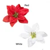 Decorative Flowers Artificial Poinsettia Flower Wedding Home For Indoor Outdoor Xmas Simulation Silk Cloth Christmas Tree Decorations