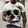 Men Terts Kyck Skull Rose Romantic 3D Printed and Women's T-Shirt عالية الجودة Lycra Cotton قمة كبيرة الحجم
