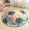 Tapis rond tapis de Football mousse à mémoire de forme chaise tapis dessin animé tapis grands enfants ramper tapis de jeu Yoga pour salon