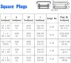 가정용 선 드라이 1 인치 정사각형 플라스틱 플러그 엔드 캡 튜브 파이프 OD 1 "x 1"아님 ID 스틸 의자 레그 바 의자 글라이드 인서트 펜스 플러그 가구 XB1