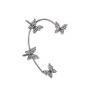 Moda Butterfly Ear manguito sem piercing para mulheres brilhantes clipes de ouvido de zirc￣o Brincos de festa de joias de festas de casamento por atacado