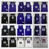 Retro Basketball Webber 10 Mike 4 Chirs Bibby Stojakovic 55 Jason 16 Peja Williams Blue White Black High Quality Jersey