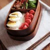 Dinnerware Sets Japanese Bento Boxes Wood Lunch Box Handmade Natural Wooden Sushi Tableware Bowl Container J2Y