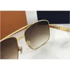 Classic Gold Attitude Zonnebril Vierkante Pilot Zonnebril Sonnenbrille Heren Luxe Designer Zonnebrillen Glazen Shades Nieuw met etui