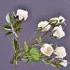 Fleurs décoratives MBF 59 cm soie rose fleur artificielle faux 9 têtes roses pour la maison salon mariage bricolage décoration saint valentin