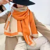 Sciarpa invernale Pashmina per designer Sciarpe calde Moda donna classica imita scialle lungo in lana di cashmere avvolgere 180 cm