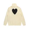 play Embroidered CDG Hoodie Designer Eye Popular Commes Des Fashion Brand Star Same Cotton Large Red Heart Sweater Long Coupl Bowling Sport