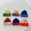 Nowa jesień zima dla dzieci z dzianiny kontrast Candy Color Caps Dzieci dzianinowe czapki chłopców czapki dziewczęta