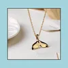 PendanT Necklaces Lovely Whale Tail Fish NauTical Charm Necklace For Women Girls Animal Fashion Necklaces 2 Colors Mermaid T Sexyhanz Dhjm0