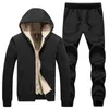 Men's Tracksuits Men's Men Streetwear Winter Winter Fleece Sport Suit