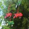 Décorations de noël arbre suspendu ornement peint à la main résine tracteur pendentif créatif thème de noël décoration PI669