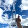 Cool Glass Bong Hookah da 14 pollici in linea scientifica in linea e doccia in vetro Acqua di fumatori Accessori fumatori.