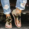 Sandali SAGACE Scarpe per donna 2022 Ladies Soft Leather Casual Camouflage Infradito Roman Comfy Zipper Chaussure Femme