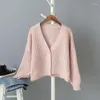 Women's Knits Winter Women Cardigans Cashmere Sweater Knitted Jacket Girls Korean Chic Tops Woman's Sweaters Jersey Kniting