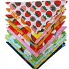 Accessoire de vêtements pour chiens Été Pet Chat Chien Bandana Collier Réglable Foulard Triangle Cou Écharpe Motif De Fruits Tropicaux Salive Serviette Animaux Fournitures SN6814