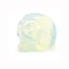 23 mm naturalny opalitowy Kamienny Ręcznie rzeźbiony kryształowy kamień szlachetny ludzka rzeźba głowa czaszki