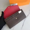 2022 luxe design portemonnee dames echt lederen lange portefeuilles opvouwbare portemonnee tassen met doos