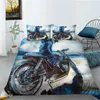 Bedding Sets Cool Cover Set Birthday Gift For Children Baby Kid 3D Motorcycle Printed Home Bed Clothes Unique Design Fashionable