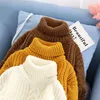 Women's Sweaters Women Turtleneck High Quality Autumn Winter 2022 Pull Jumpers European Twist Lantern Sleeve Oversized Sweater C-281