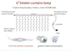 ストリングFS- LEDカーテンライト6m x 3m屋外用品弦8モード妖精のガーランドホームクリスマスホリデーウェディング