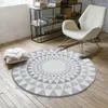 tapis gris rond